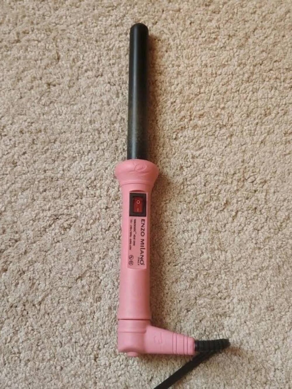 EUC Enzo Milano professional clipless curling iron WAND 1" BARRELL - Picture 2 of 2